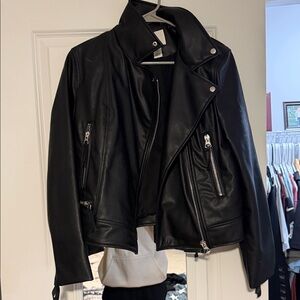H&M Black Leather Moto Jacket